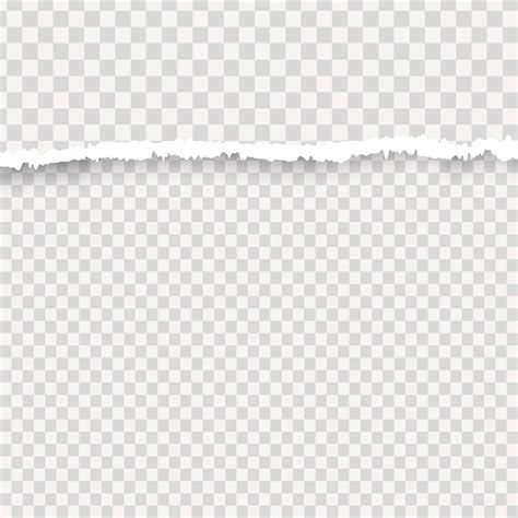 Papel Rasgado Realista Tira De Papel Rasgada Horizontal Vector Premium