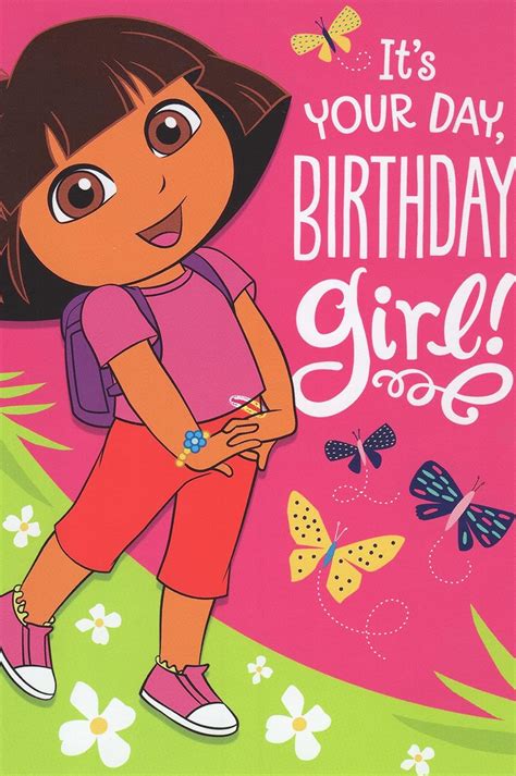 Dora The Explorer Happy Birthday Card For Girl Its Your