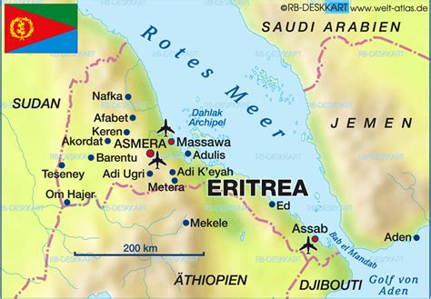 Karte von Eritrea (Eritrea) - Karte auf Welt-Atlas.de - Atlas der Welt