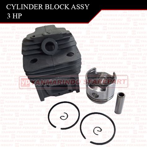 Jual 3HP Cylinder Block Assy Blok Komplit Mesin Tempel Nikosilen 3 HP