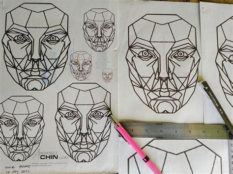Male Face Template, Male Face Ratio, Male Face Grid, Front Face ...