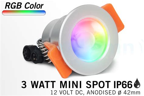 Miboxer 3W Mini LED 12V spotje RGB Kleur Waterdicht IP66 Ø 42mm