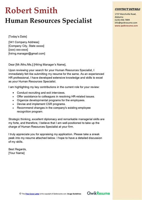 Heres A Quick Way To Solve A Tips About Hr Cover Letter Examples Ready