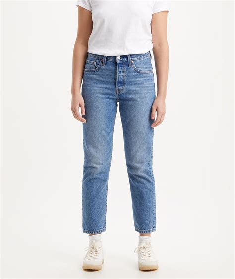 Levis® 501 Crop Jeans Donna Light Blue Denim Jeans And Pantaloni Donna