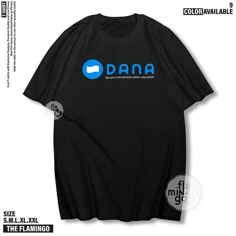 Jual Kaos Dana Logo Emoney Dompet Digital Baju Distro Cotton Combed 30s