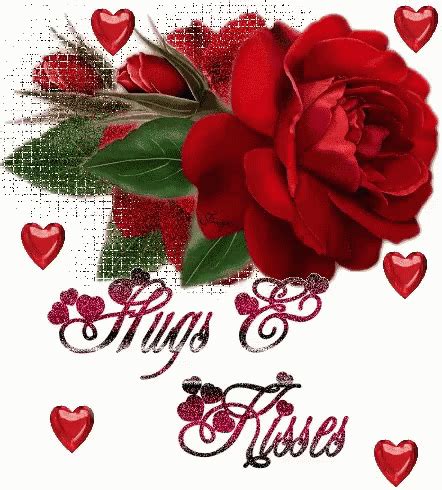 Good Morning Hugs And Kisses Red Roses Gifdb | Hot Sex Picture