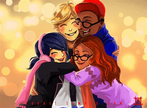 Marinette Adrien Nino And Alya Miraculous Ladybug Fan Art 40106841