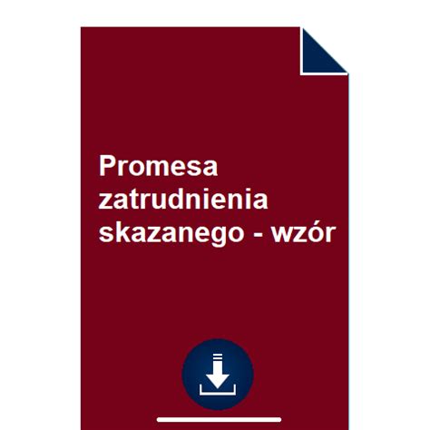 Promesa Zatrudnienia Skazanego Wz R Pobierz