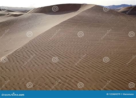 Landscape of Sand Dunes in the Desert of Rub` Al Khali Stock Image - Image of sunset, khali ...