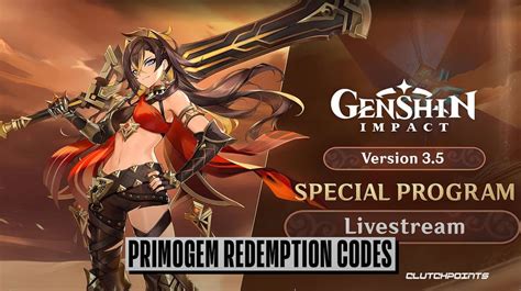 Genshin Impact Livestream Primogems Redemption Codes