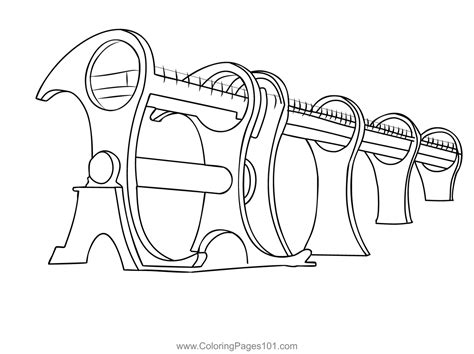 The Falkirk Wheel In Stirlingshire, Scotland Coloring Page for Kids - Free Scotland Printable ...