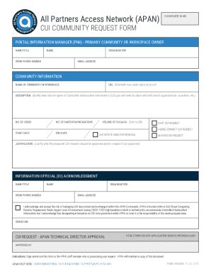 Fillable Online Community Apan Apan Fouo Form Fax Email Print