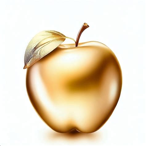 Premium Ai Image Gold Apple