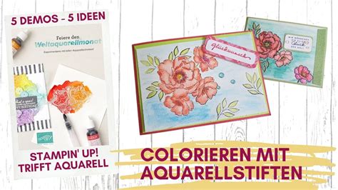 Colorieren Mit Aquarellstiften Youtube