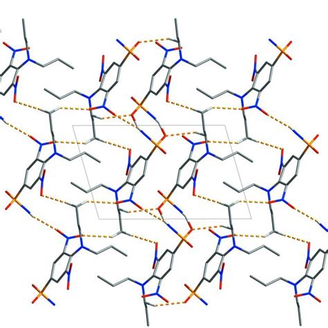 Crystal Packing Viewed Along The A Axis The Intermolecular N HO And