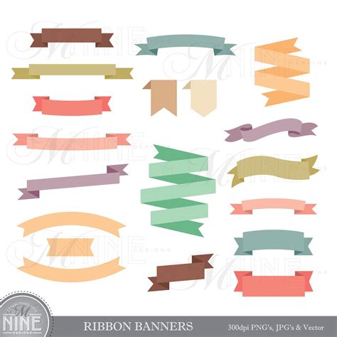 Ribbon Banner Clipart Clip Art Vector Art File, Design Elements ...