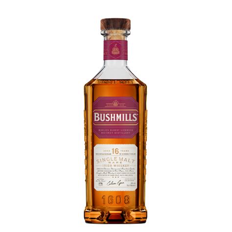 Bushmills Single Malt Irish Whiskey Triple Distilled Aged Year