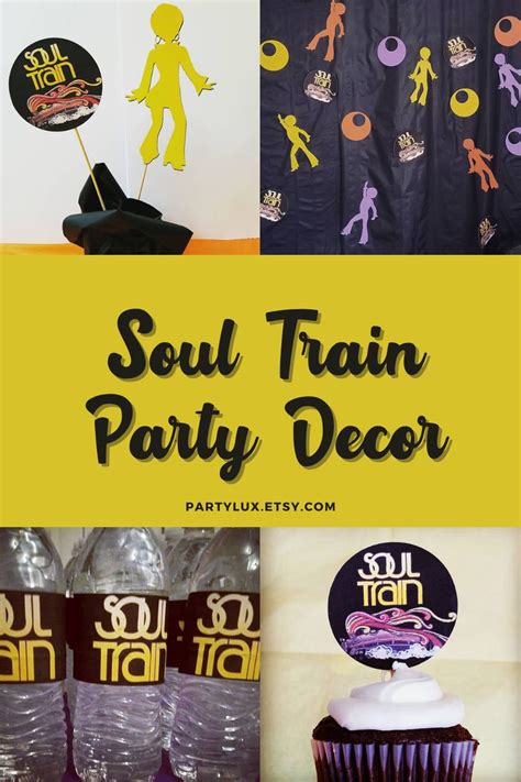 There Is A Collage Of Pictures With The Words Soul Train Party Decor On It