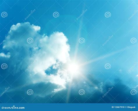 Sky sun clouds stock photo. Image of water, atmosphere - 12467910