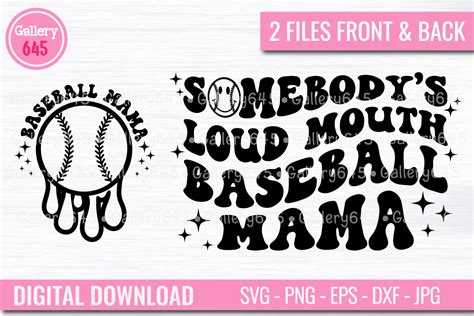 Somebodys Loud Mouth Baseball Mama Svg Graphic By Gallery645