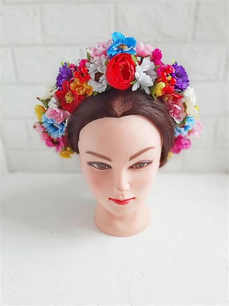 Ukraine Head Wreath Flower Crown Headdress Headband Ukrainian Vinok