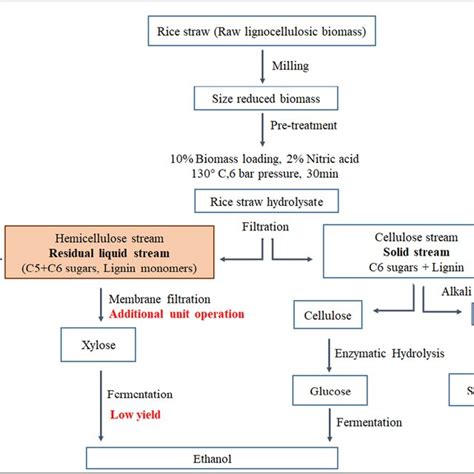 Schematic Of The Pretreatment Process Of Lignocellulosic Biomass