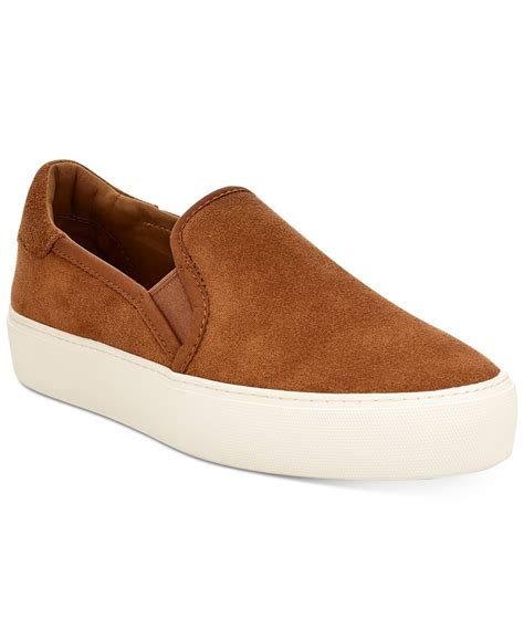 Ugg Women S Jass Suede Slip On Sneakers Chestnut In 2021 Womens Uggs Chestnut Shoes Slip