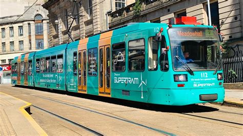 New Stagecoach Sheffield SuperTram 112 Livery From Middlewood To