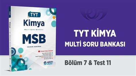 TYT Kimya Multi Soru Bankası Bolum 07 Test 11 Soru Çözümleri YouTube