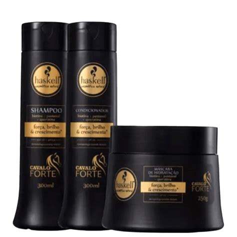 Kit Cavalo Forte Haskell Shampoo 300ml Condicionador 300ml