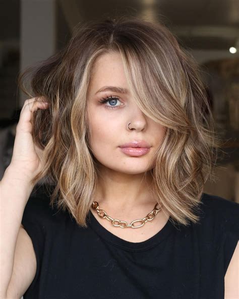 Long Bob With Side Swept Bangs