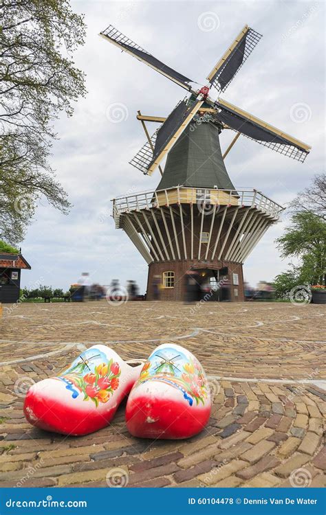 Dutch Clogs And A Windmill Stock Photo Image Of Europe