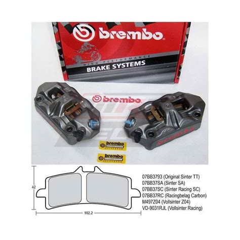 Brembo Radial M4 Monoblock Brake Calipers Kit 100mm Left Right