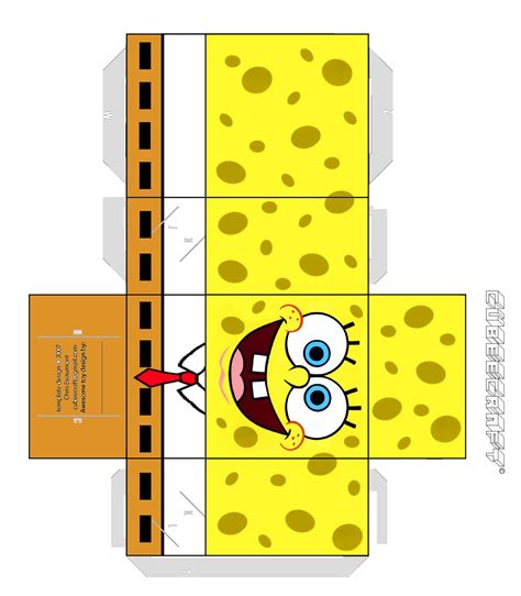 Spongebob Squarepants Paper Model Free Printable Paper Template | The ...