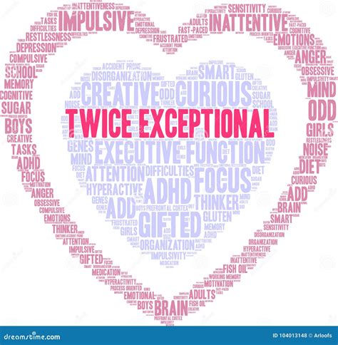 Twice Exceptional Word Cloud Royalty Free Stock Photo Cartoondealer