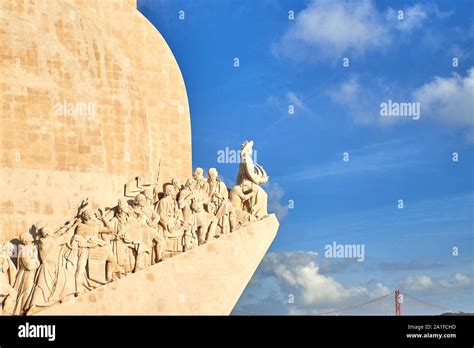 Monument To The Discoveries White Stone Ship Shaped Monument Hailing