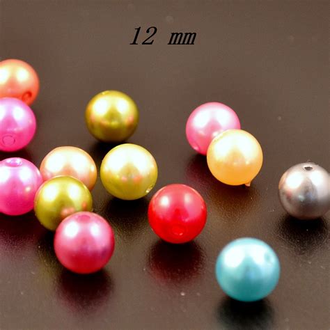 Perles En Verre Aspect Nacr Mm Assortiment De Couleurs Perle