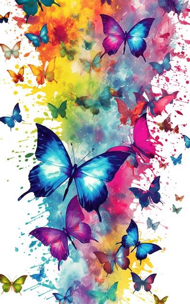 Premium Ai Image A Colorful Butterfly With The Word Butterfly On It