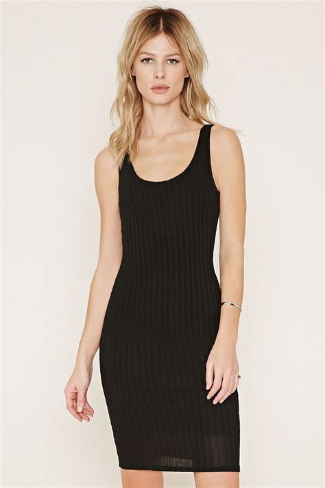 Bodycon Tank Dress Forever Ribbed Knit Bodycon