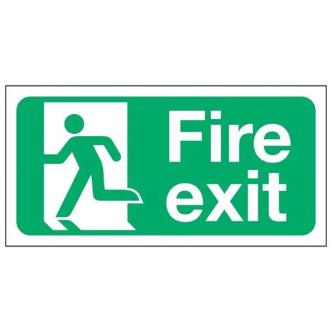 Fire Exit Right Symbol Linden Signs Print