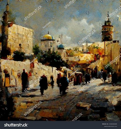 Old Israel Painted Concept Art Stock Illustration 2190365009 | Shutterstock