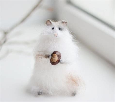 Items similar to White hamster stuffed animal handmade hamster plush ...