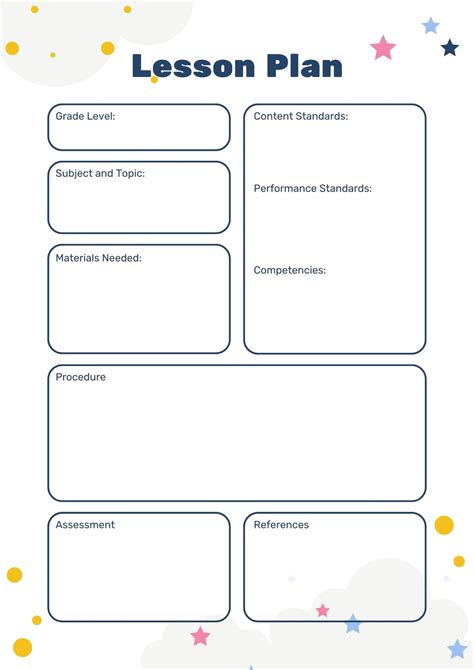 Preschool Weekly Lesson Plans Samples