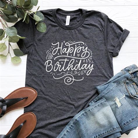 Happy Birthday 5 T Shirt Adult Size Birthday T Shirt Woman Etsy