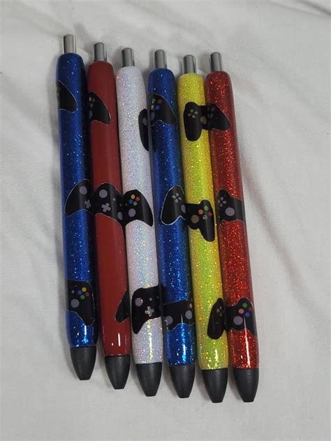 Gaming Gel Pen Gamer Pen Remote Glitter Pen Refillable - Etsy