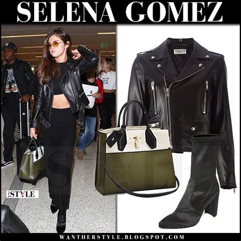 Selena Gomez In Black Leather Jacket At Lax On June 2 ~ I Want Her