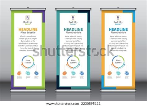 Roll Banner Design Template Vector Abstract Stock Vector (Royalty Free ...