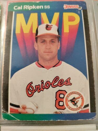 1989 Cal Ripken Jr Mvp Donruss Error Card Missing Period After Inc Ebay