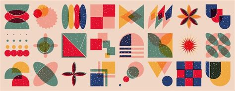 Premium Vector Vector Set Of Colorful Geometric Shapes In Trendy