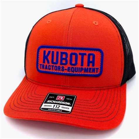 Kubota Vintage Patch Hat Orange Richardson Trucker Cap